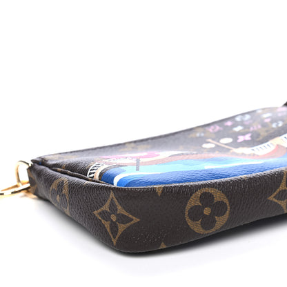 Louis Vuitton Monogram 2019 Christmas Animation Mini Venice Pochette Accessories Blue 9 of 10