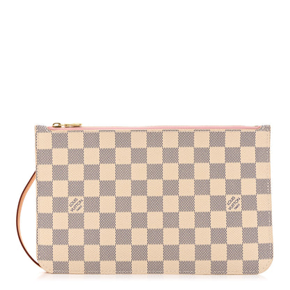 Louis Vuitton Damier Azur Neverfull MM GM Pochette Rose Ballerine 1 of 9