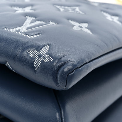 Louis Vuitton Lambskin Embossed Monogram Coussin PM Denim Blue 12 of 14