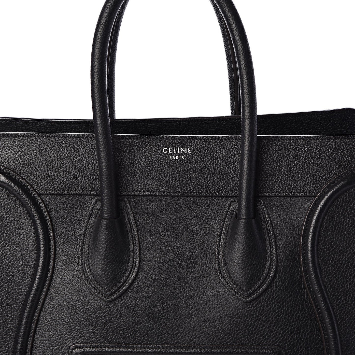 Drummed Calfskin Mini Luggage Black