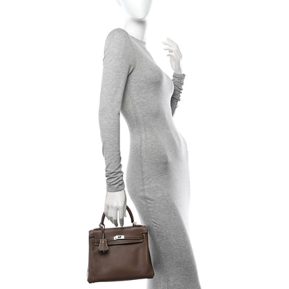 Hermes Swift Kelly Retourne 25 Etoupe 2 of 14