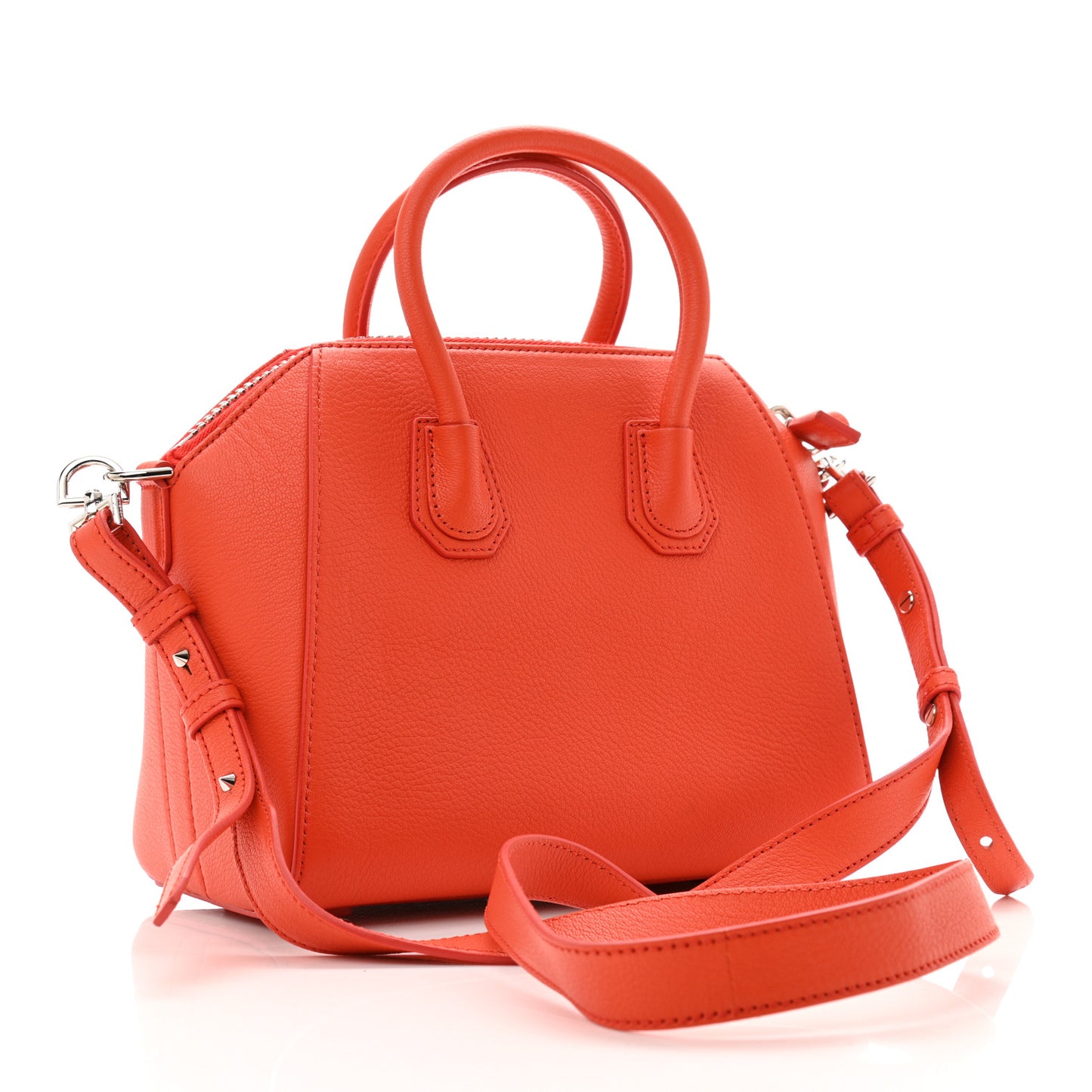 Sugar Goatskin Mini Antigona Burnt Orange