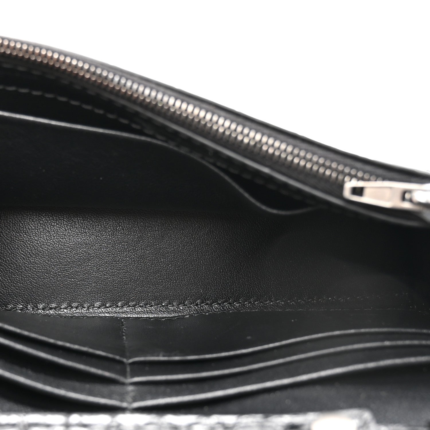 Balenciaga Shiny Calfskin Monochrome Crocodile Embossed Hourglass Chain Bag Black 9 of 23