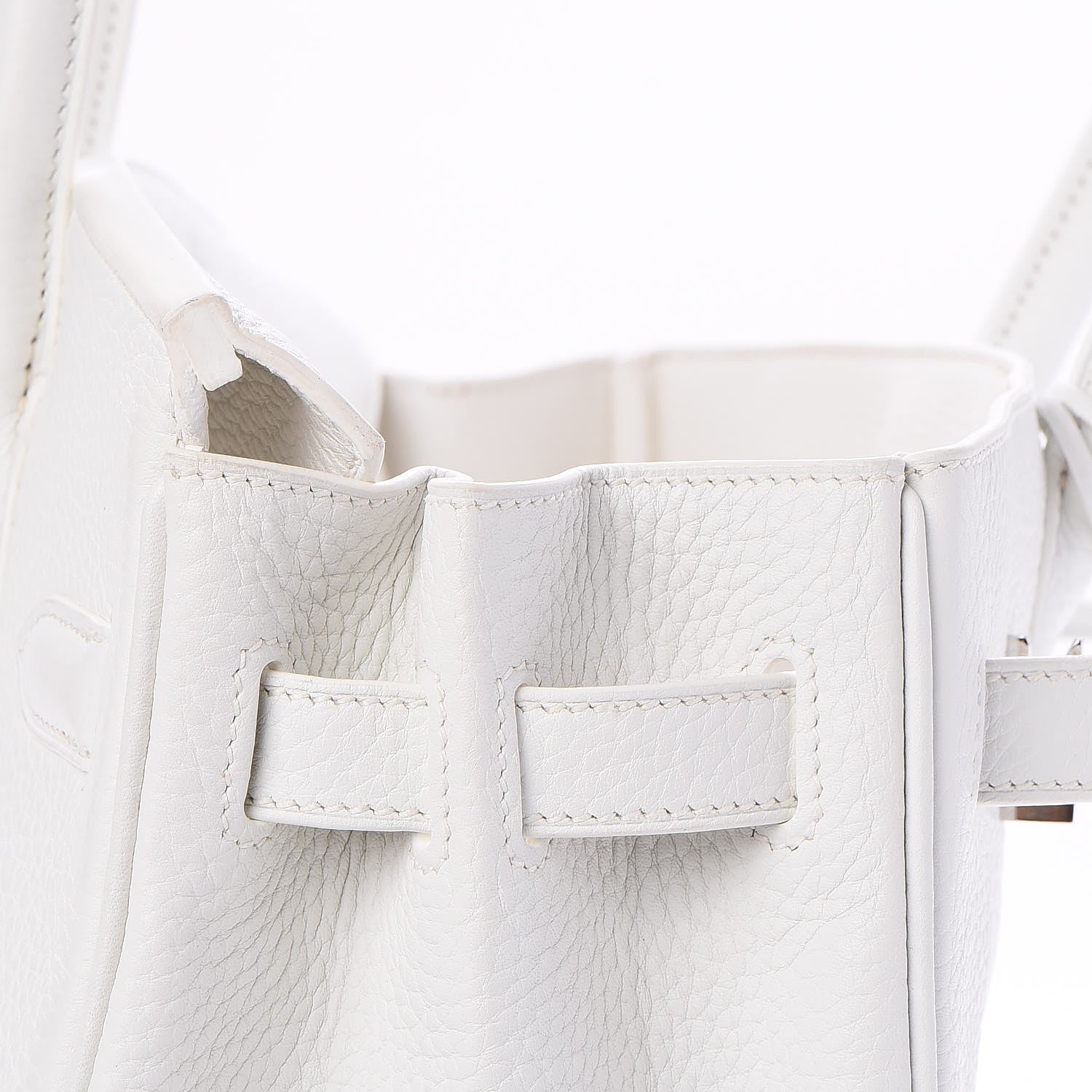 Hermes Taurillon Clemence Birkin 30 White 27 of 36