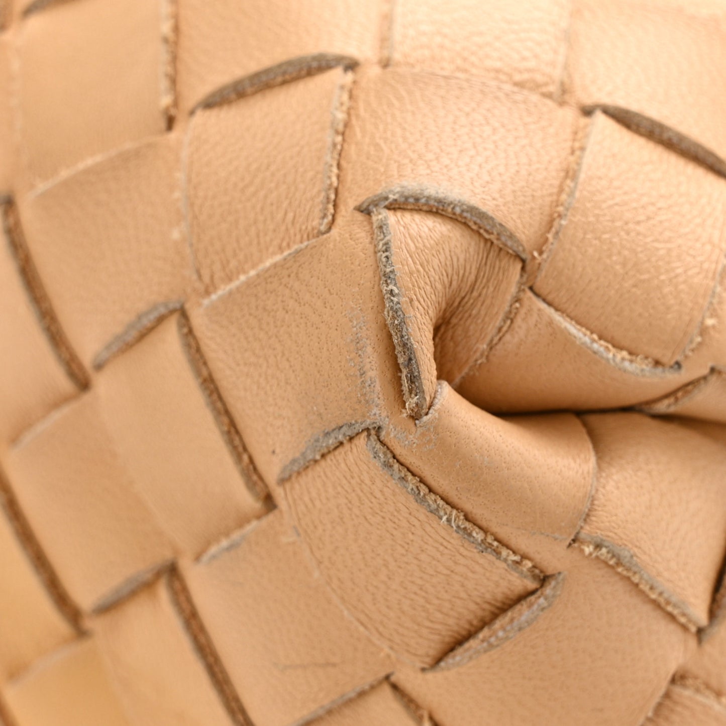 Nappa Intrecciato Small Loop Camera Bag Almond