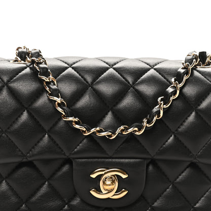 Chanel Lambskin Quilted Mini Rectangular Flap Black 8 of 10