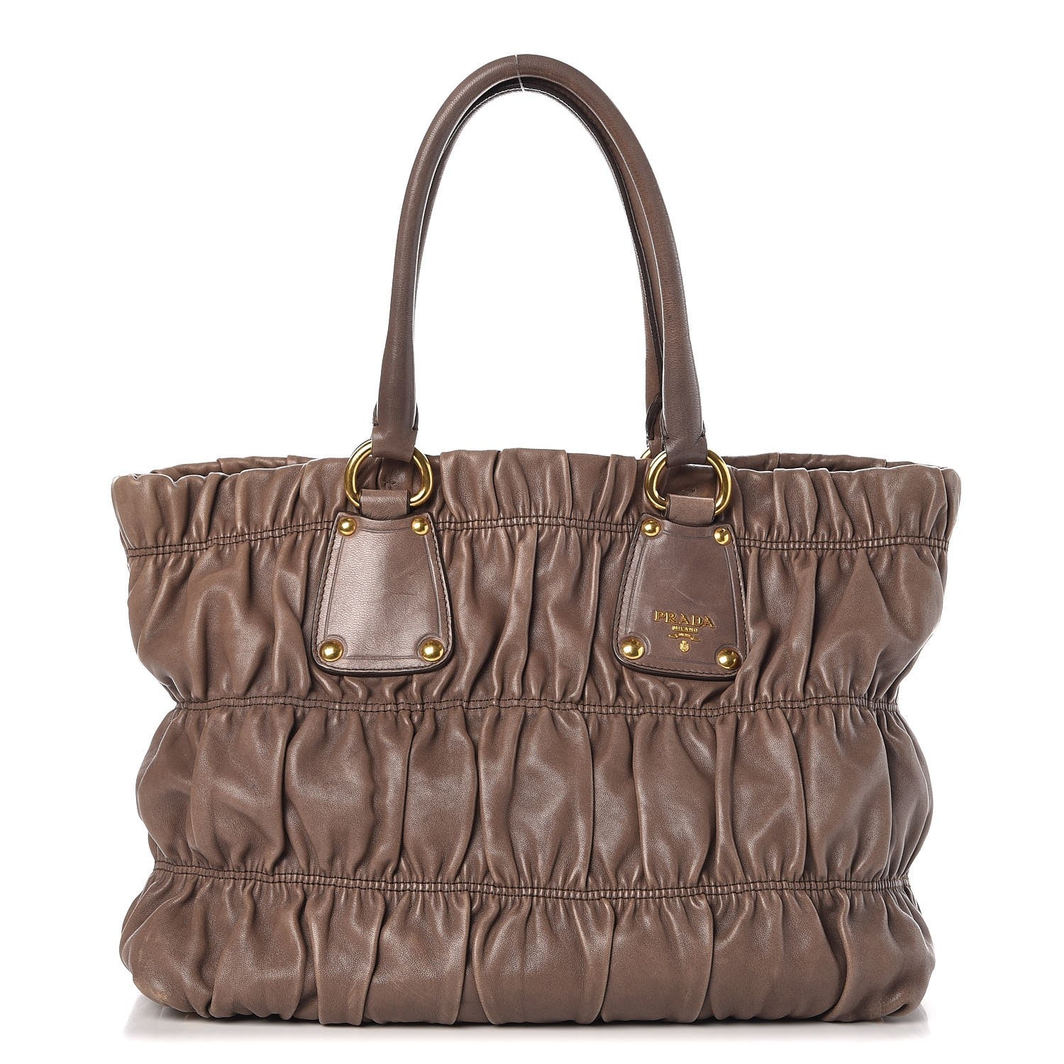 Prada Nappa Gaufre Tote Bambu 1 of 14