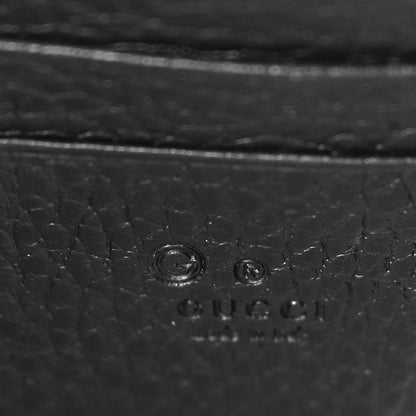 Gucci Dollar Calfskin Interlocking G Chain Wallet Black 6 of 9