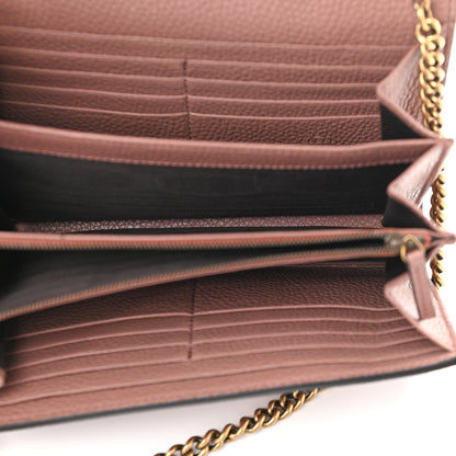Gucci Cellarius Calfskin GG Marmont Chain Wallet Rosy Phard 5 of 11