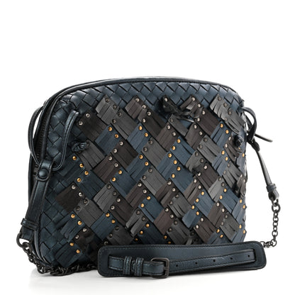 Bottega Veneta Nappa Intrecciato Fringe Studded Nodini Crossbody Messenger Multicolor 3 of 9