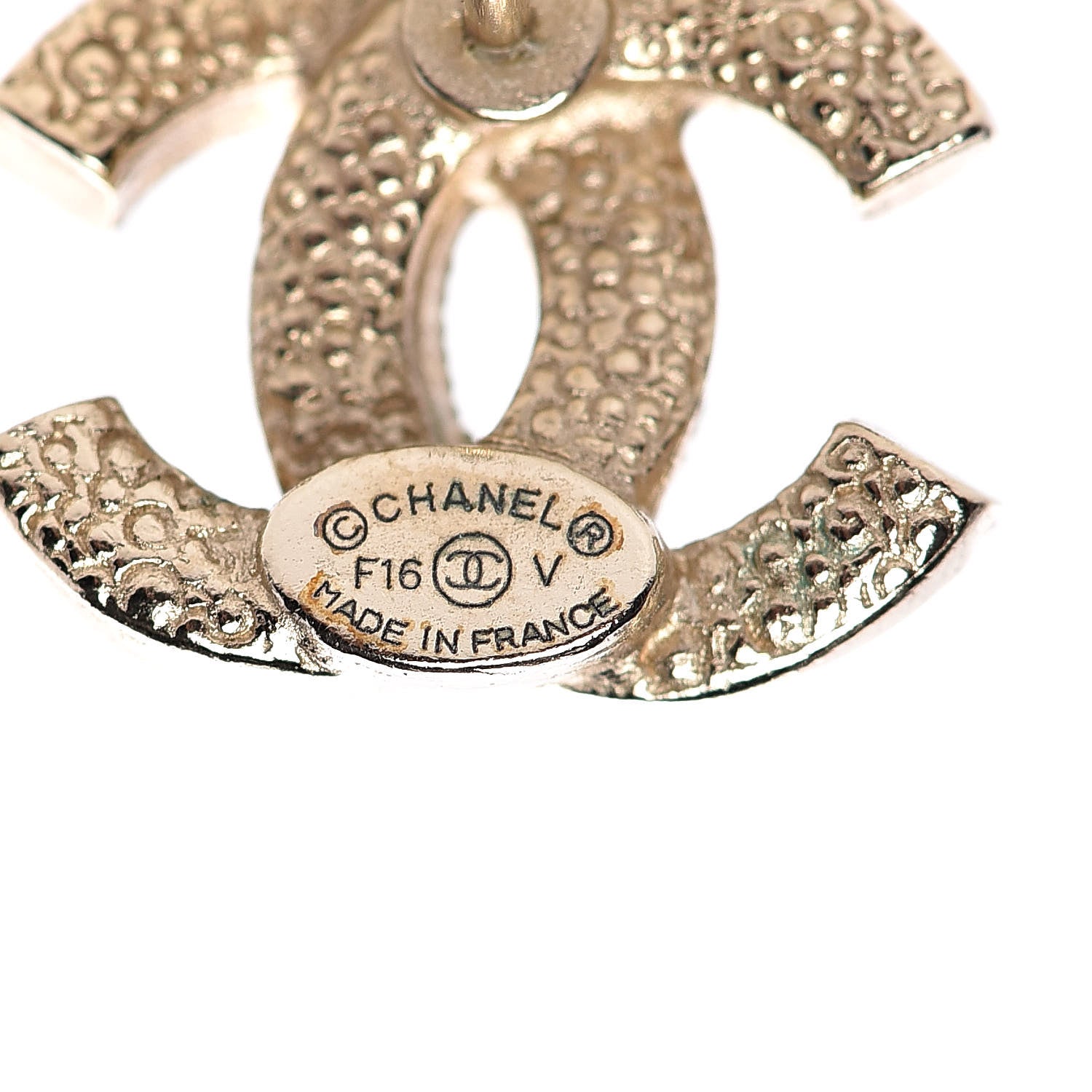 Chanel Crystal CC Earrings Gold 3 of 5