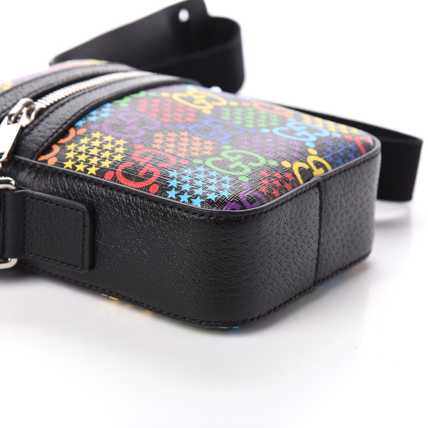 GG Supreme Monogram Psychedelic Messenger Bag Black