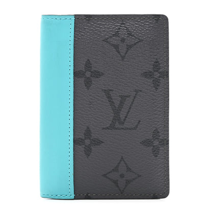 Louis Vuitton Monogram Macassar Pocket Organizer NM Turquoise 1 of 7