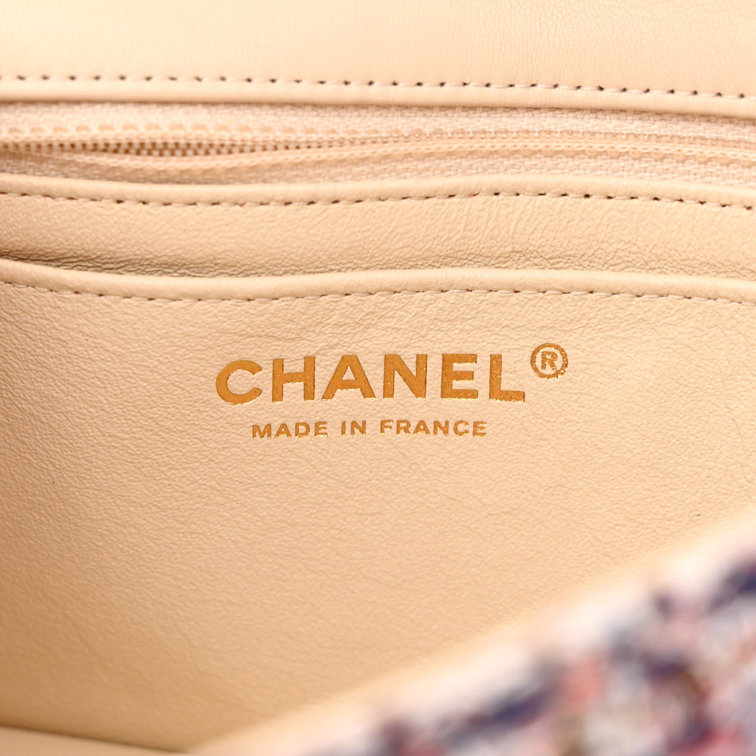 Chanel Tweed Quilted Mini Rectangular Flap Burgundy Ecru 6 of 10