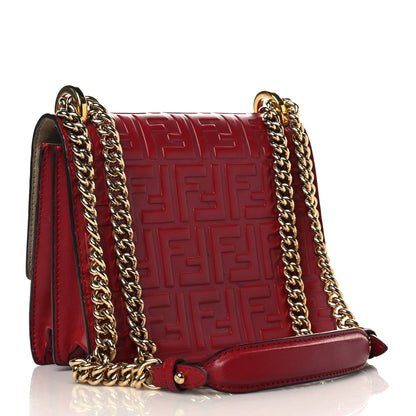 Fendi Vitello Liberty FF 1974 Embossed Small Kan U Shoulder Bag Fragola 3 of 12