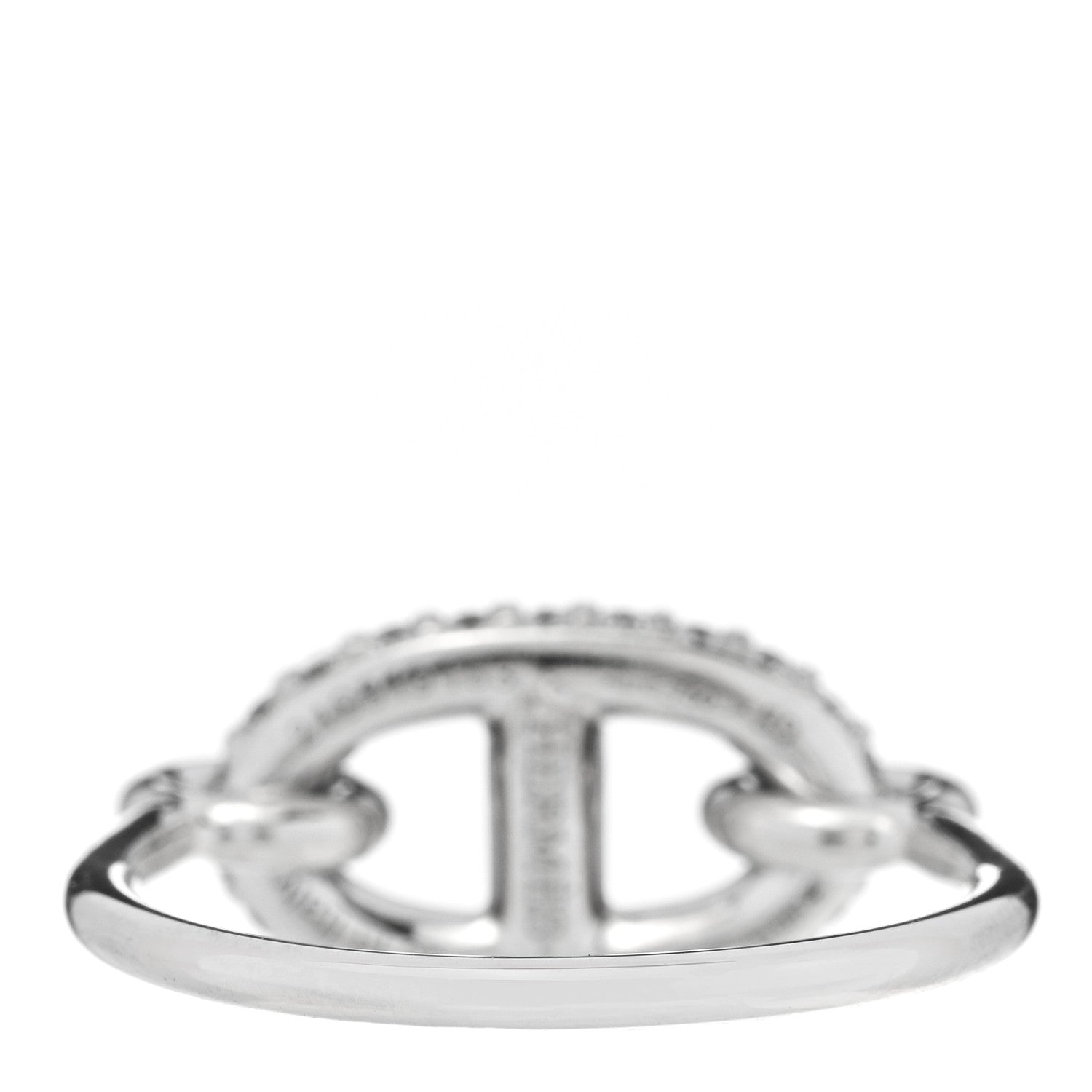 Hermes 18K White Gold Diamond Farandole Ring 50 5.25 3 of 5