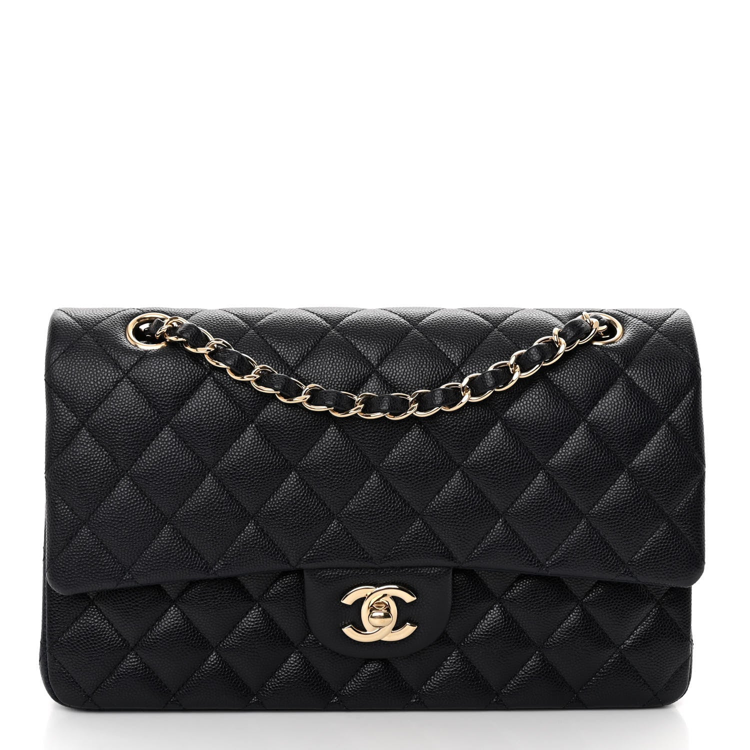 Chanel Caviar Quilted Medium Double Flap Navy 1 of 10
