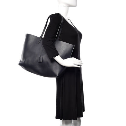 Saint Laurent Calfskin Large Shopping Tote Navy 2 of 10