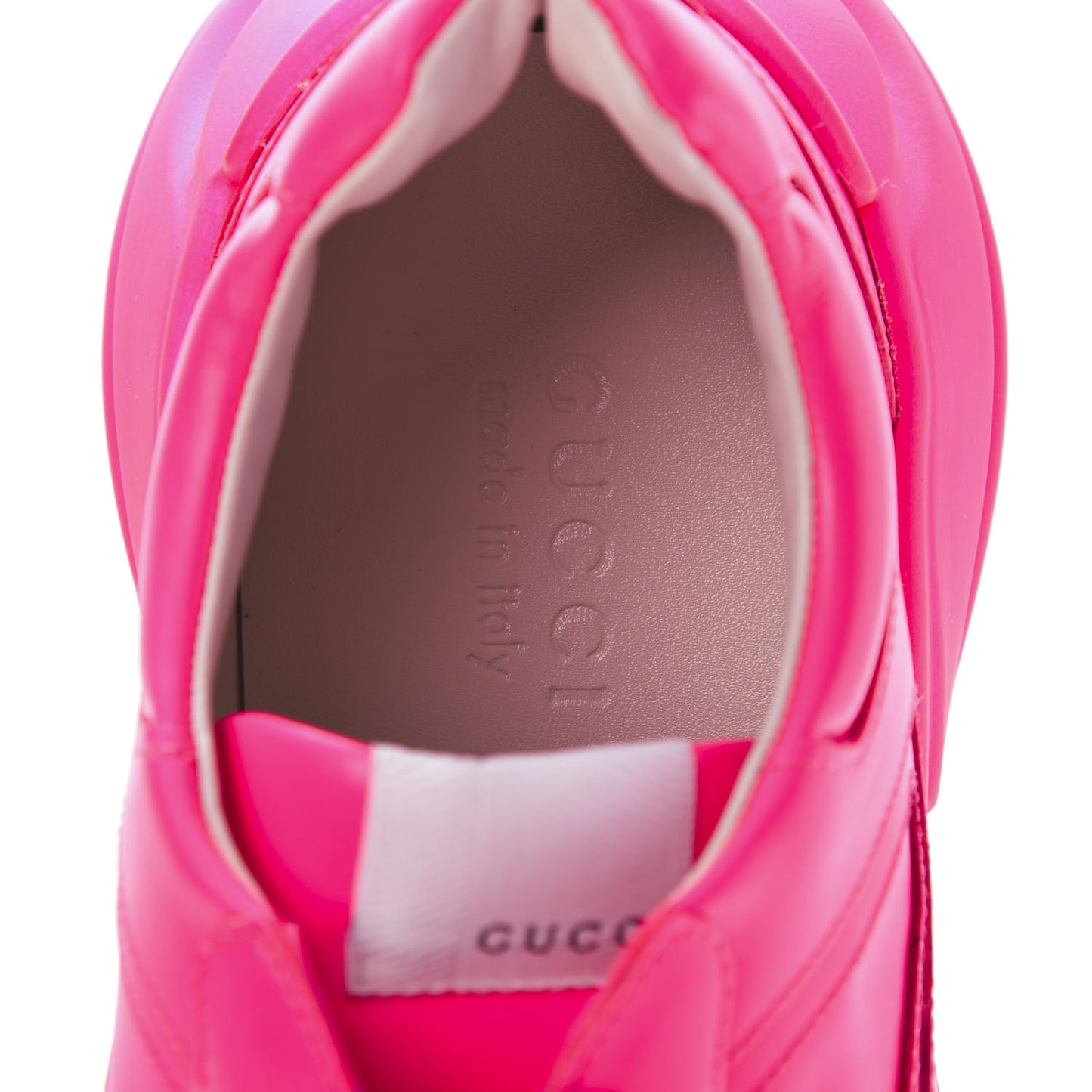 Calfskin Mens Rhyton Sneakers 9 Fuxia Fluo