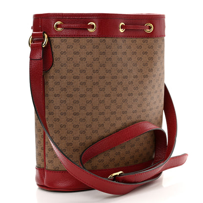 Gucci X DORAEMON Vintage GG Supreme Monogram Small Bucket Bag Beige Cherry Red 3 of 13