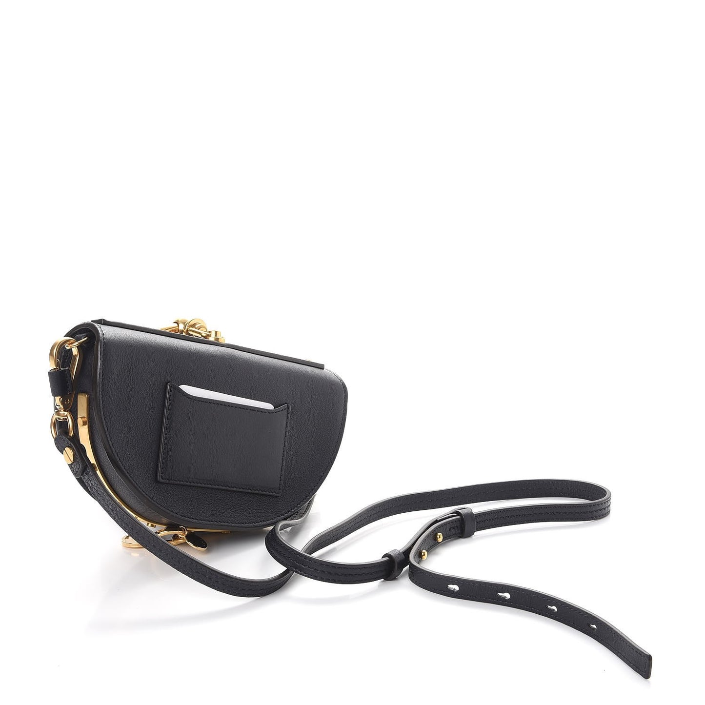 Suede Calfskin Constellation Studded Small Nile Bracelet Minaudiere Bag Full Blue