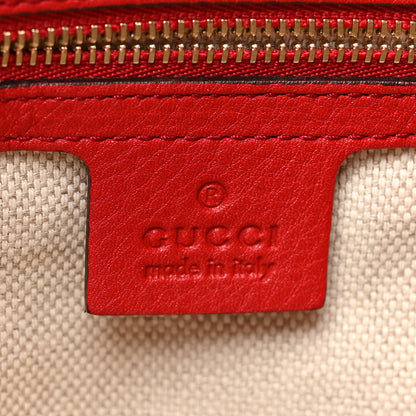 Gucci Pebbled Calfskin Medium Soho Chain Shoulder Bag Tabasco Red 6 of 12