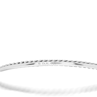 David Yurman Sterling Silver 4mm Cable Classics Bangle Bracelet 3 of 3