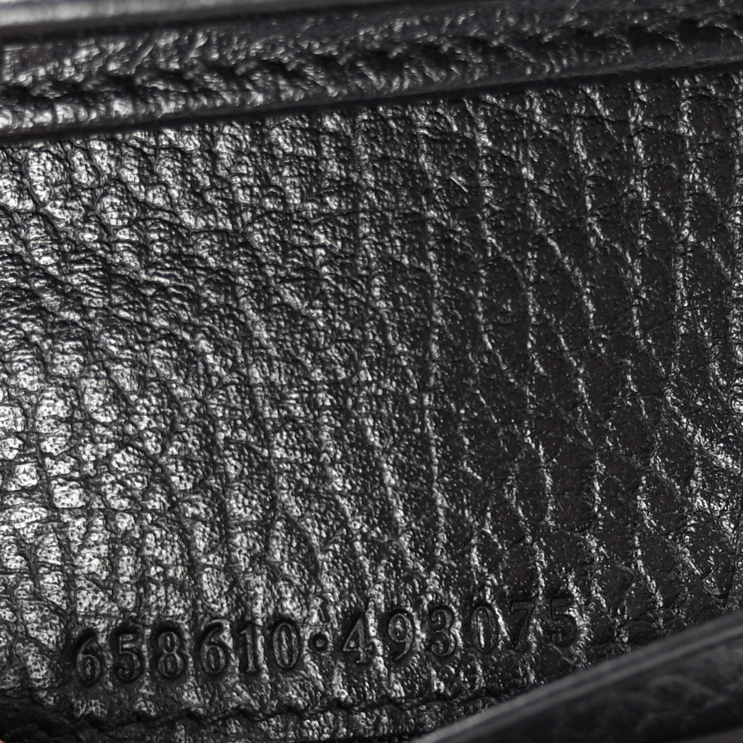 Gucci Dollar Calfskin GG Supreme Monogram GG Marmont Card Case Black Beige Ebony 7 of 7