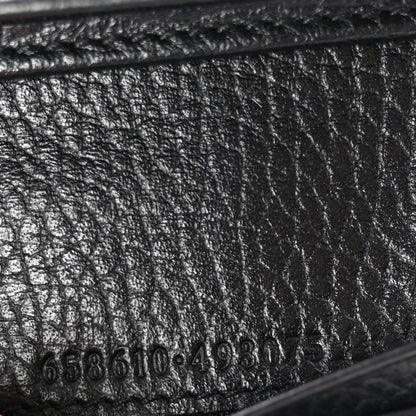 Gucci Dollar Calfskin GG Supreme Monogram GG Marmont Card Case Black Beige Ebony 7 of 7