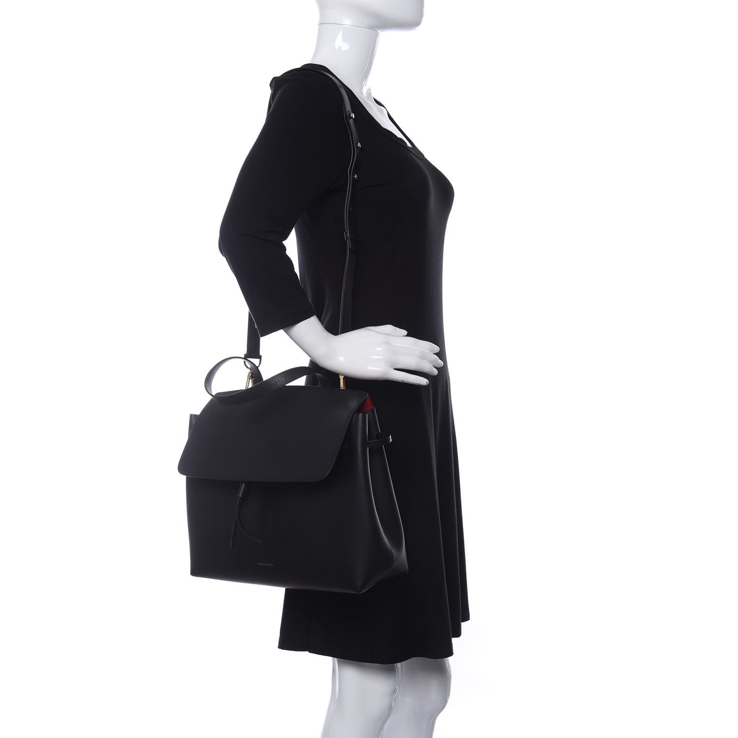 Calfskin Lady Bag Black Flamma