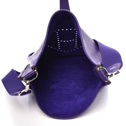 Hermes Taurillon Clemence Evelyne GM III Iris 5 of 9