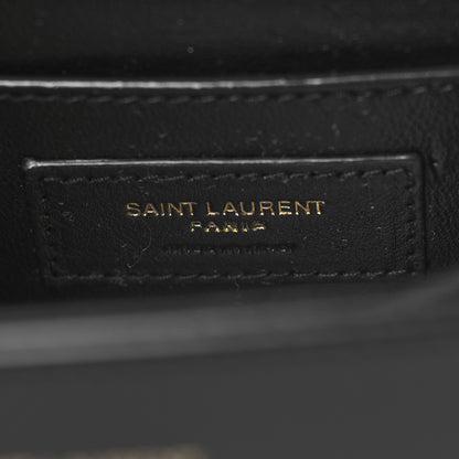 Saint Laurent Grain de Poudre Mini Classic Monogram Cassandra Top Handle Black 6 of 10