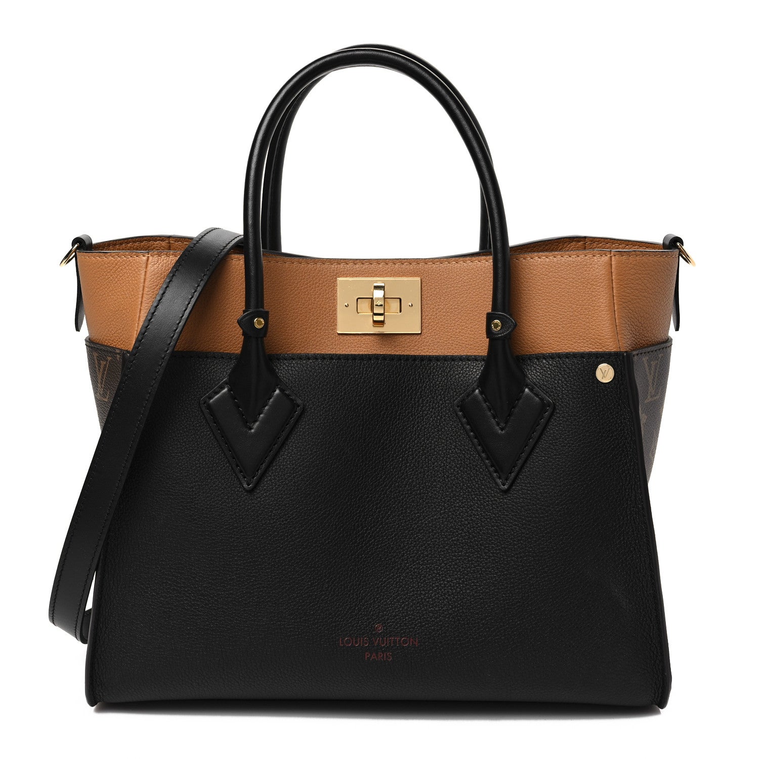 Louis Vuitton Calfskin Monogram On My Side Black 1 of 9