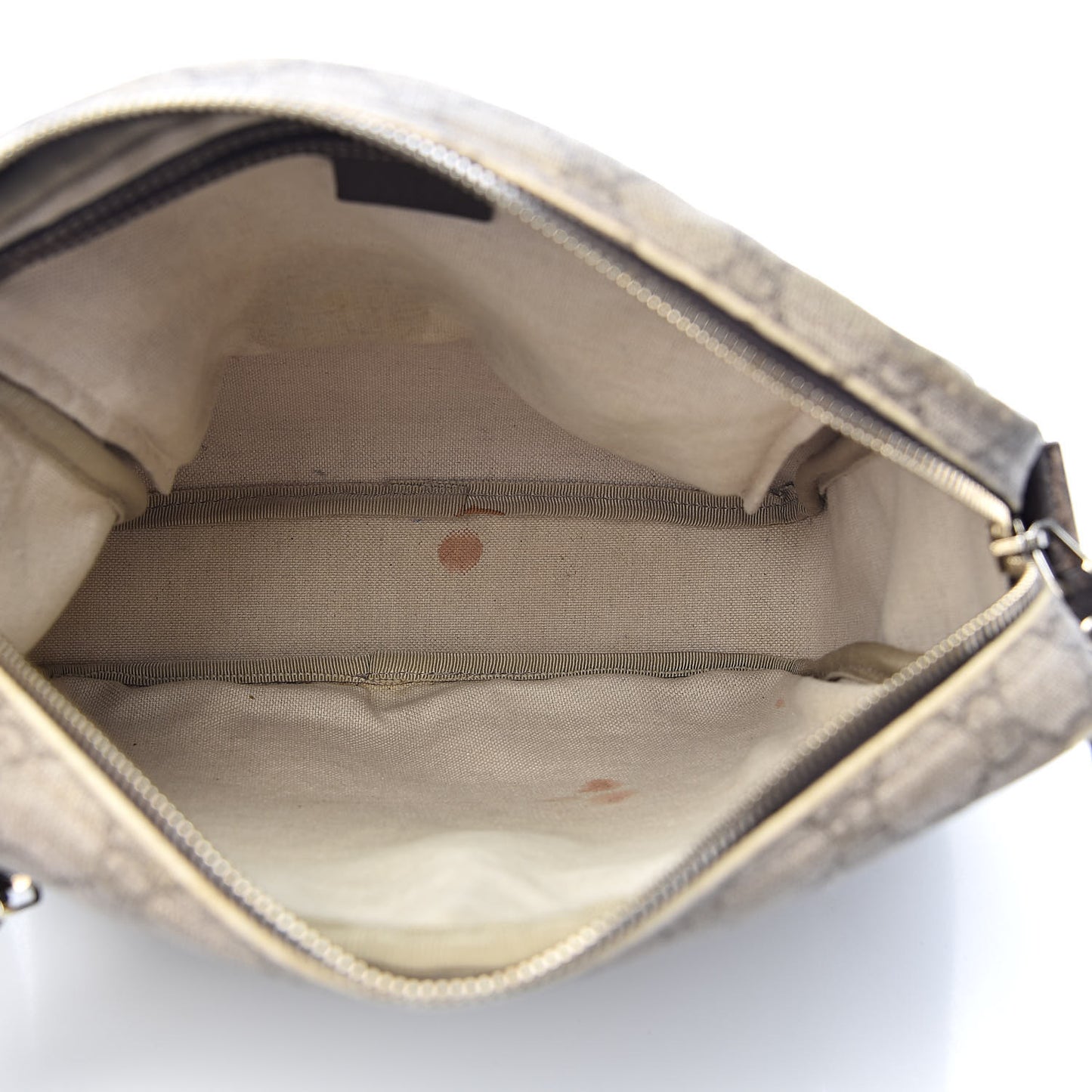 GG Plus Monogram Selleria Calfskin Medium Messenger Bag Beige Ebony Cocoa Dark Chocolate