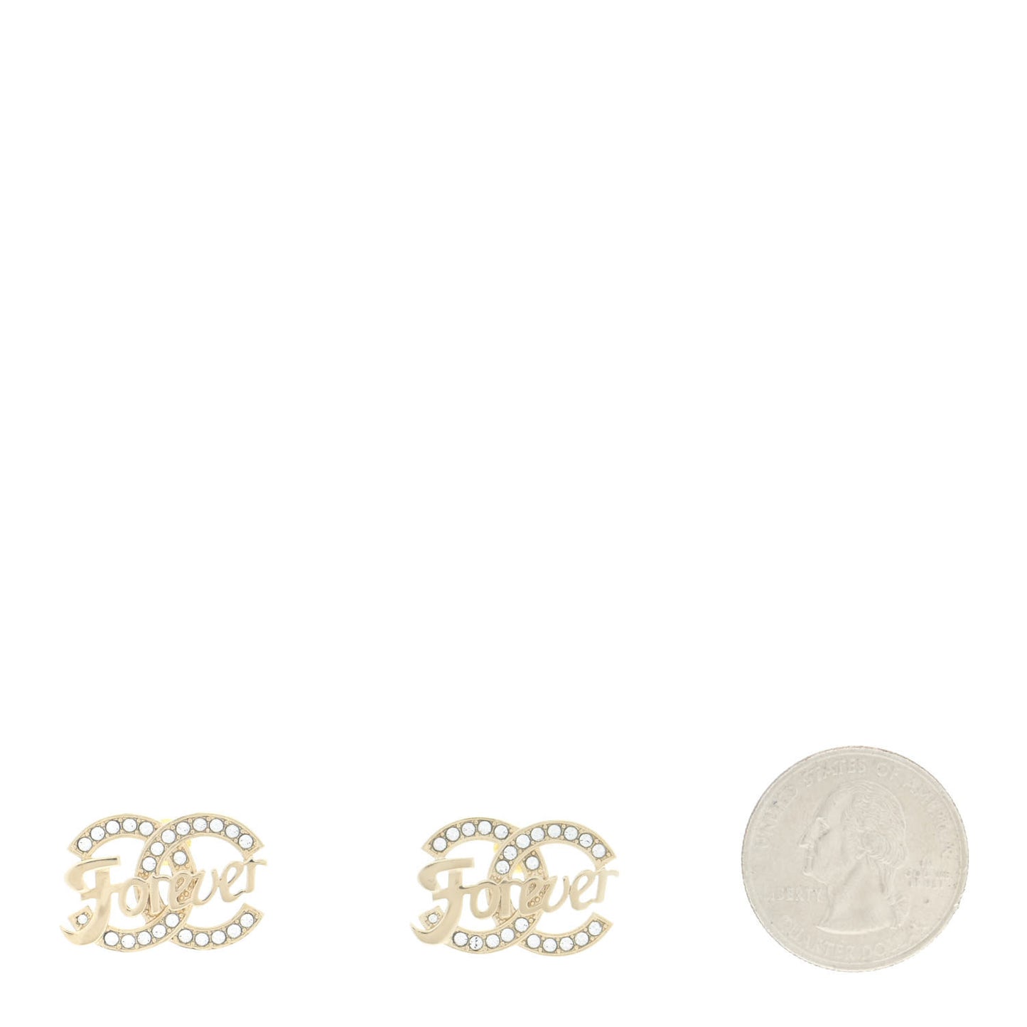 Crystal CC Forever Earrings Gold