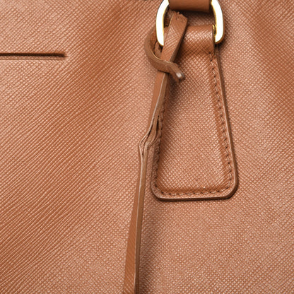 Prada Saffiano Lux Extra Large Galleria Double Zip Tote Caramel 14 of 18