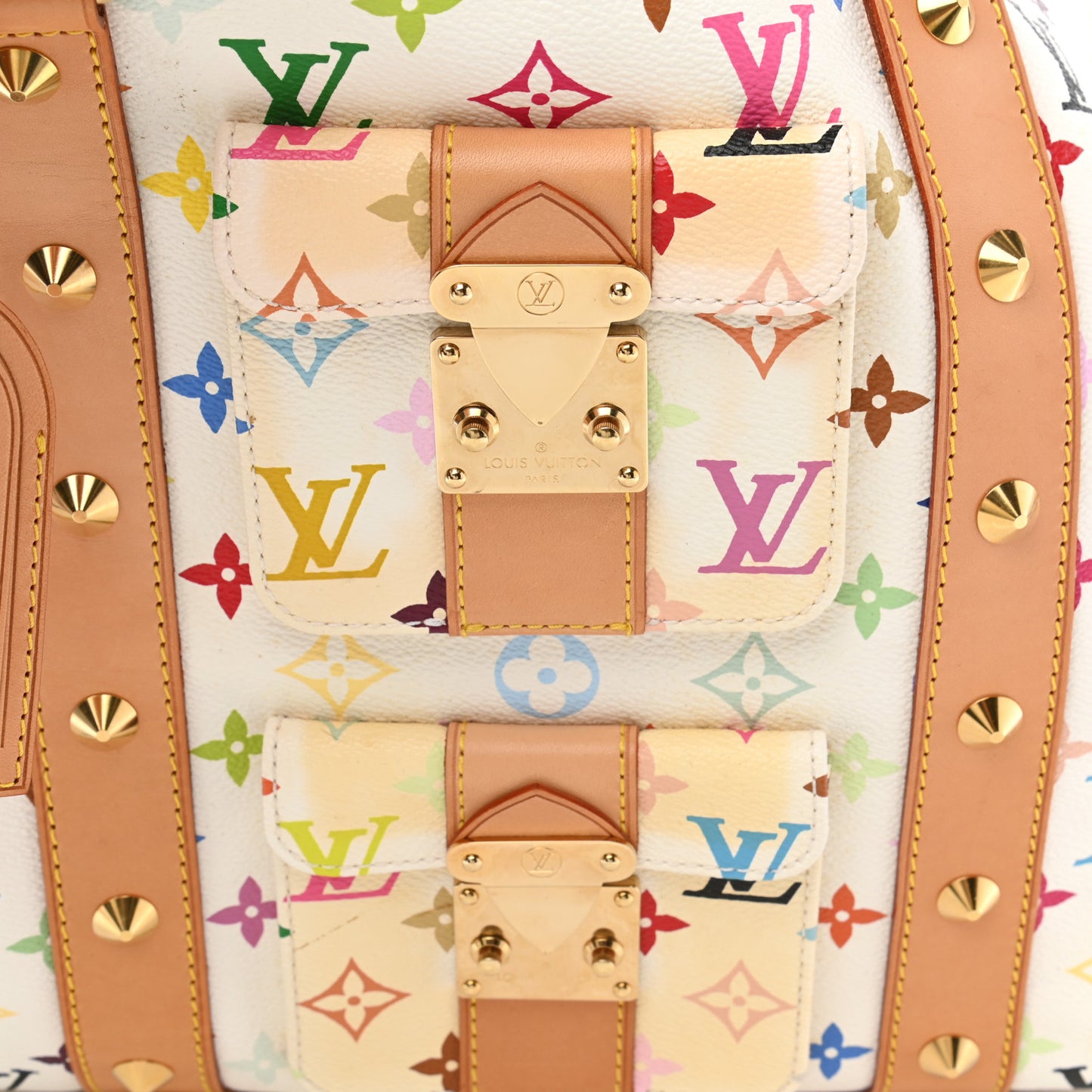 Monogram Multicolor Keepall 45 White