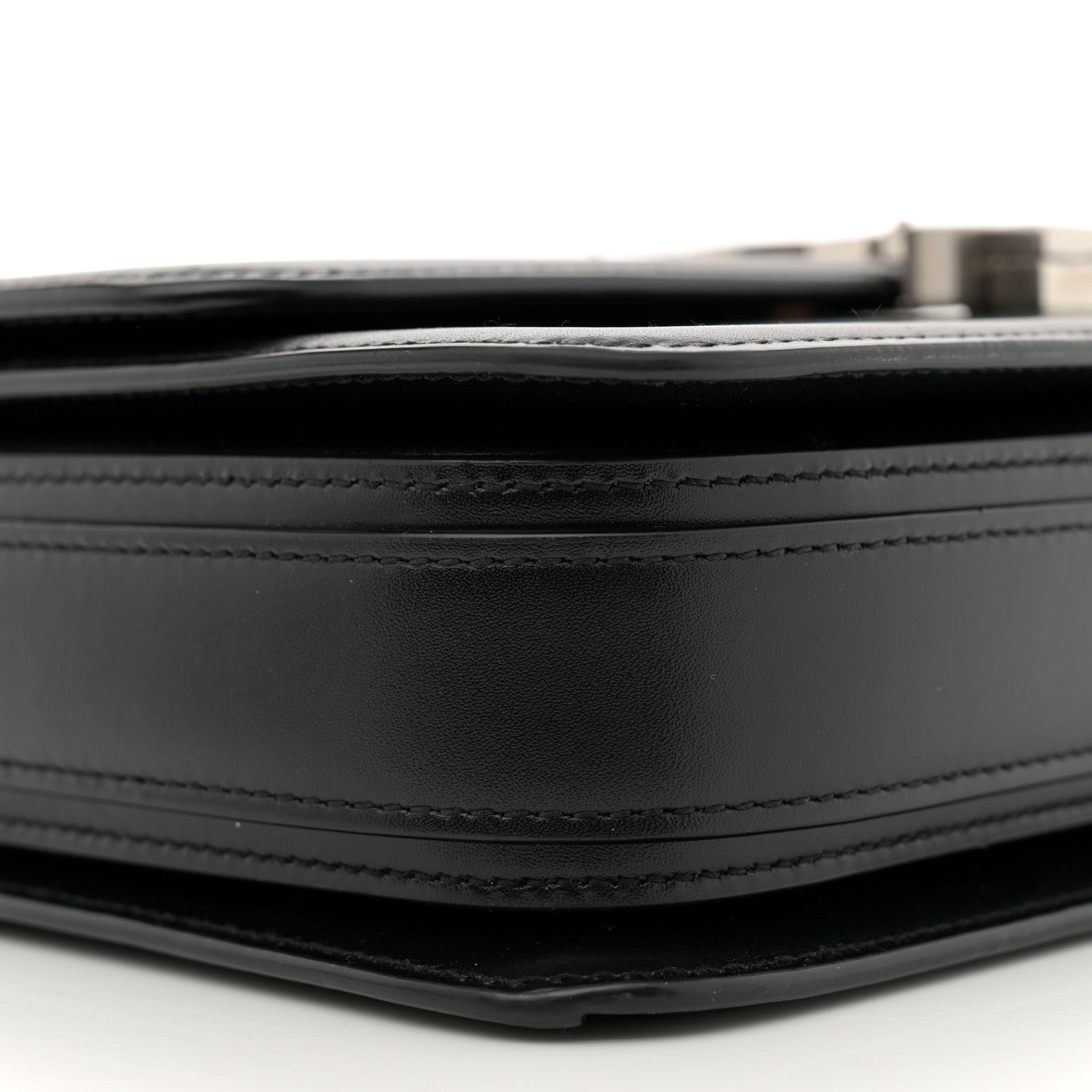 Saint Laurent Box Calfskin Monogram Medium Solferino Satchel Black 9 of 12