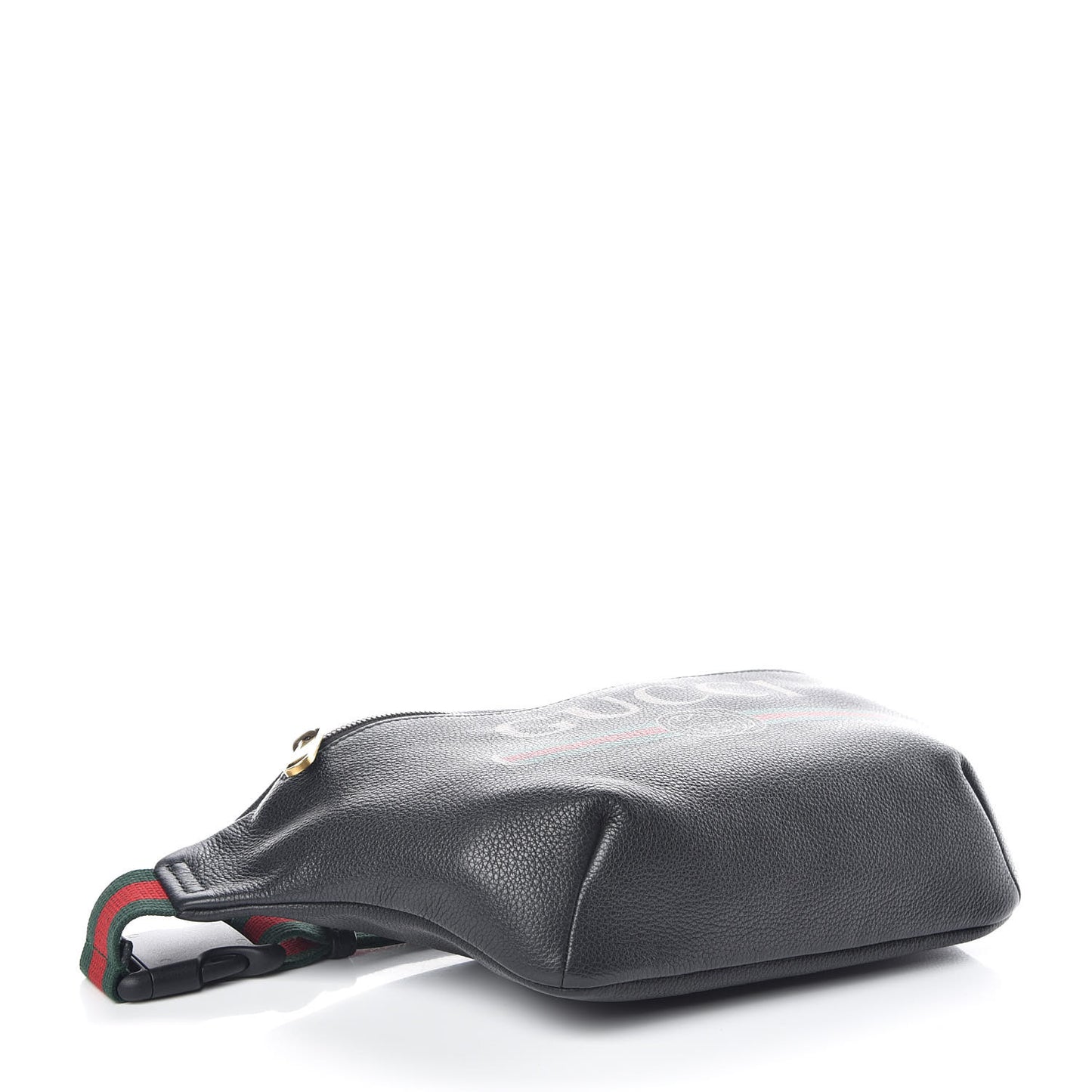 Grained Calfskin Logo Belt Bag Black