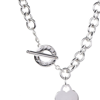 Tiffany Sterling Silver Heart Tag Toggle Necklace 4 of 5