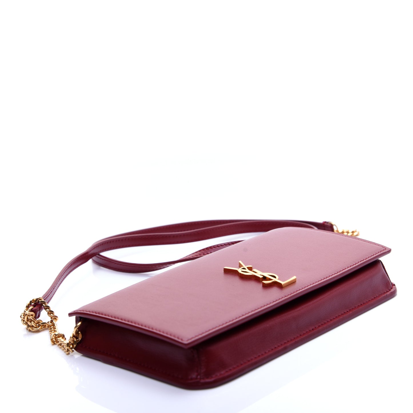 Smooth Calfskin Monogram Phone Holder Crossbody Opyum Red