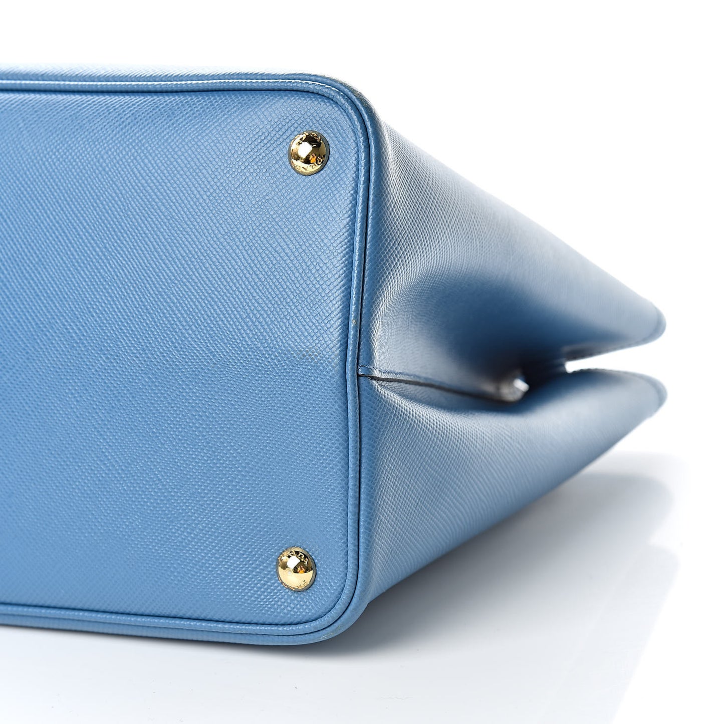 Saffiano Cuir Large Double Bag Cobalto