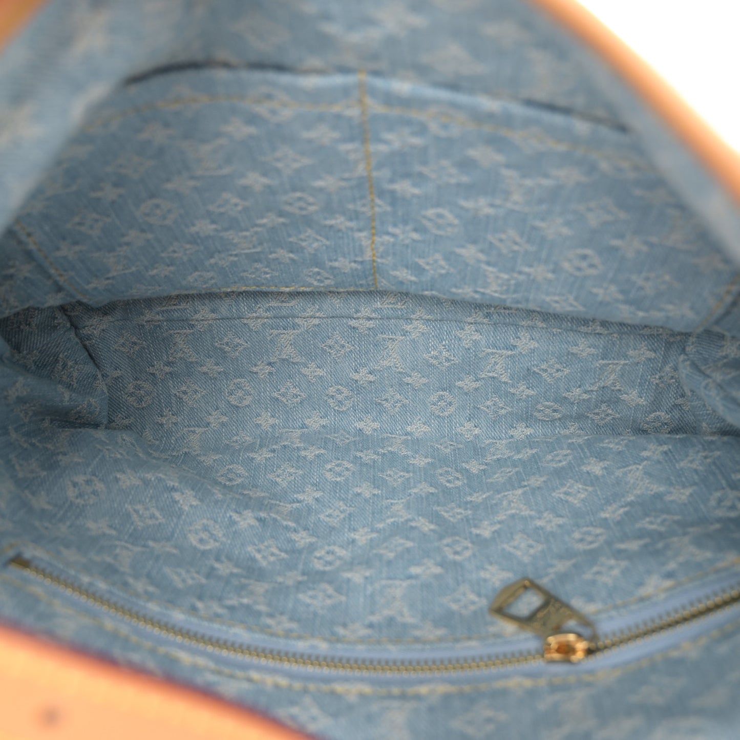 Monogram Denim CarryAll PM Sky Blue