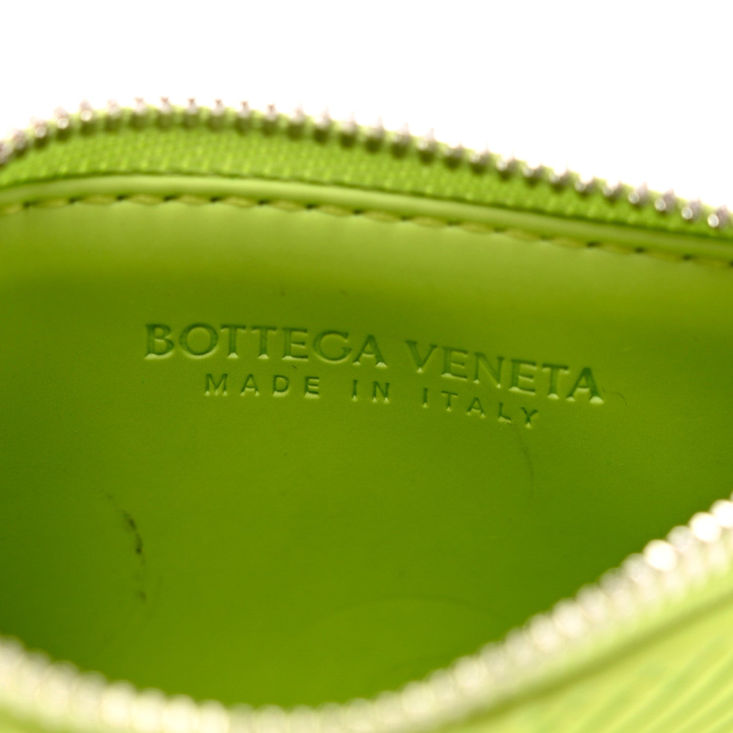 Bottega Veneta Nappa Embossed Intrecciato Zipped Card Case Kiwi 6 of 8
