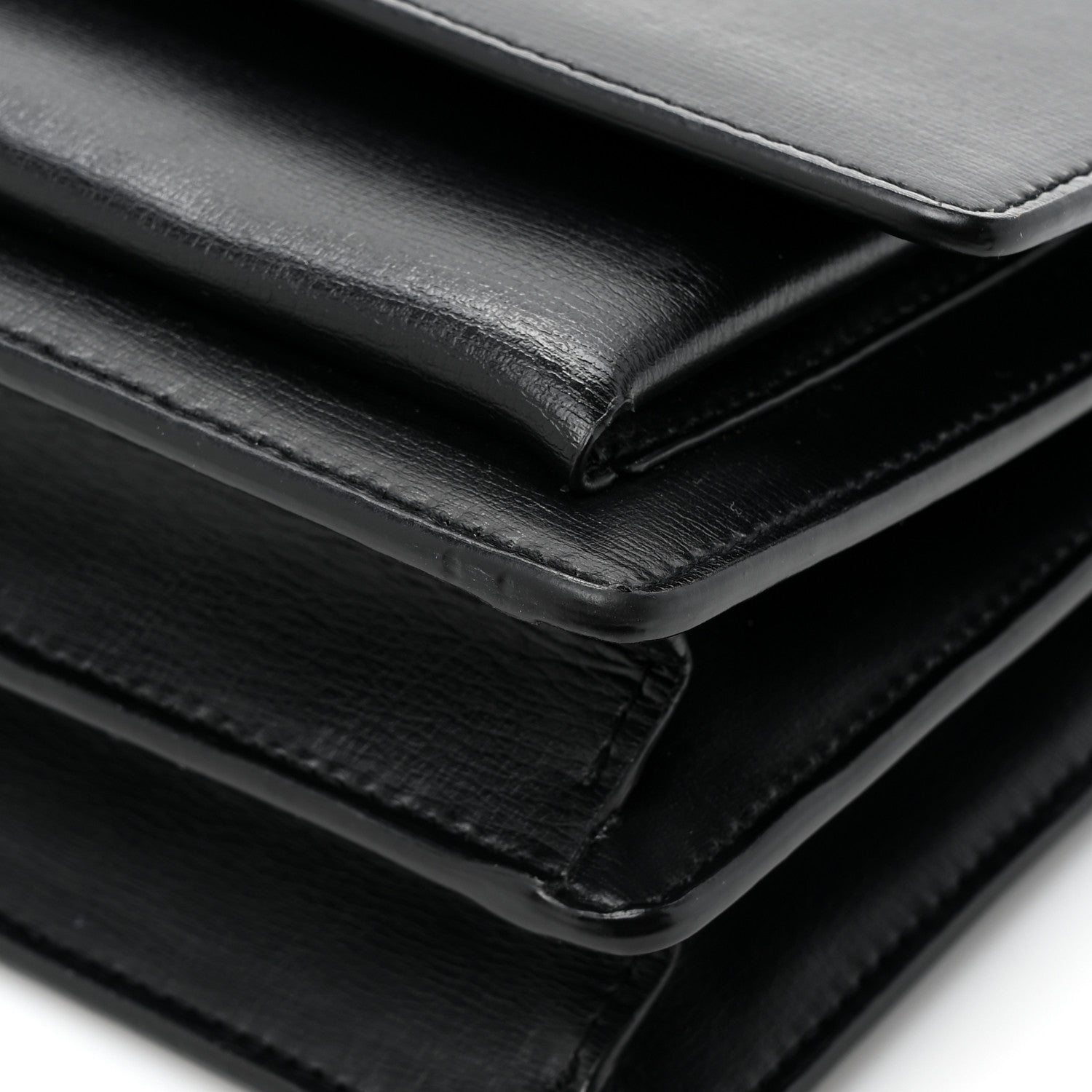 Saint Laurent Calfskin Medium Monogram Sunset Black 16 of 17