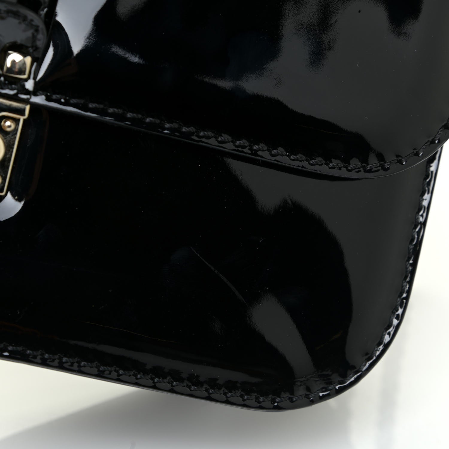 Valentino Garavani Patent Monochrome Medium Glam Lock Rockstud Flap Black 13 of 15