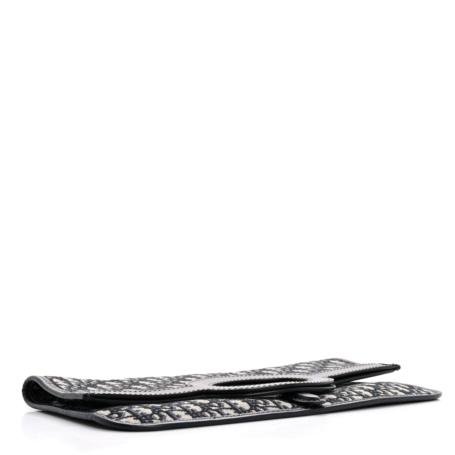 Christian Dior Oblique Fold Over Clutch Blue 4 of 12