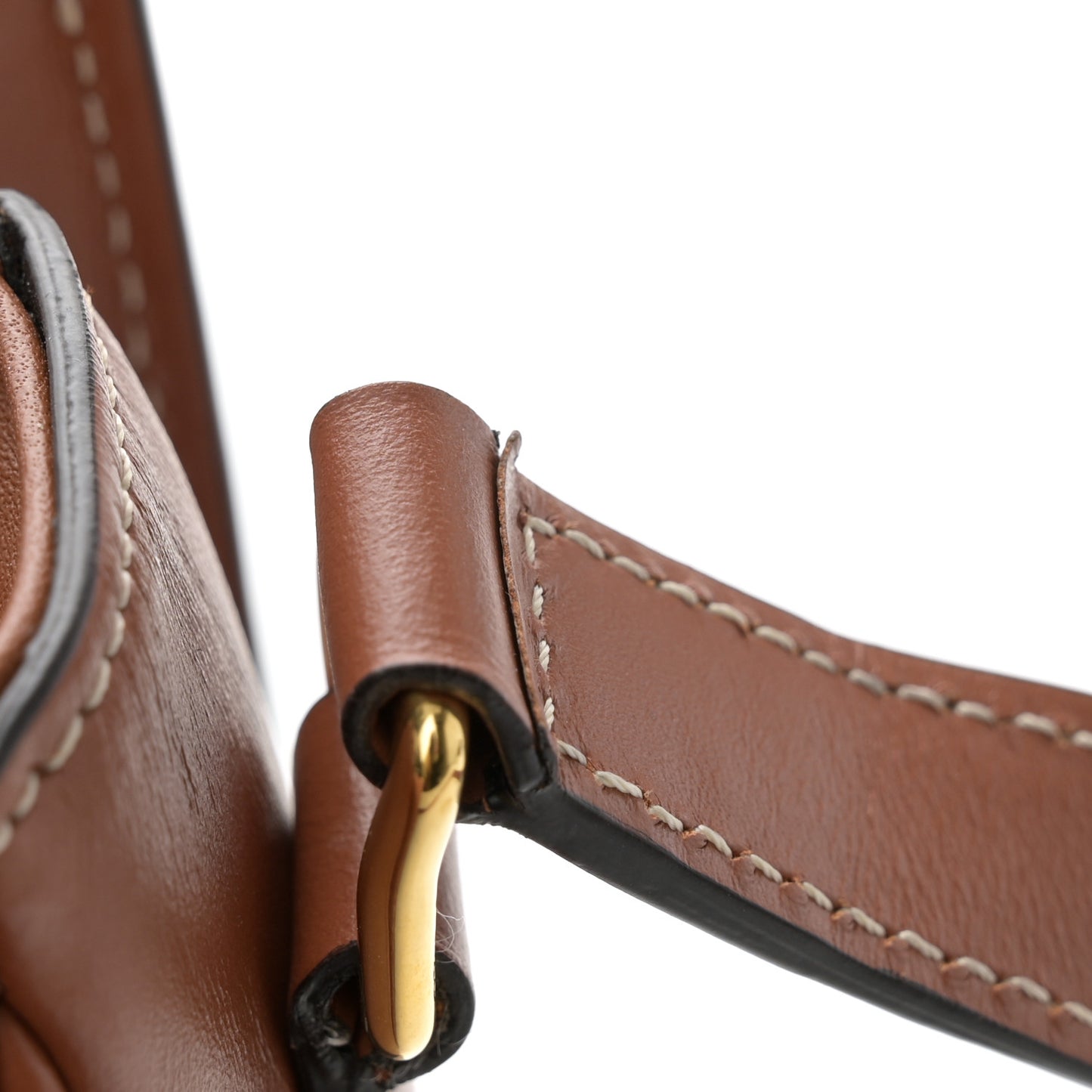 Calfskin Triomphe Canvas Teen Triomphe Bag Tan