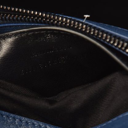 Saint Laurent Sheepskin Matelasse Monogram Medium College Bag Navy 7 of 9