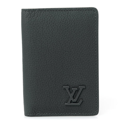 Louis Vuitton Grained Calfskin Aerogram Pocket Organizer Navy Blue 1 of 7